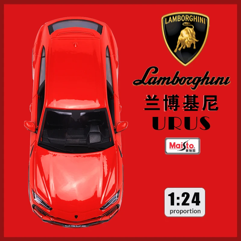 Maisto 1:24 Lamborghini URUS Red Sports внедорожник имитация AlloyCar модель ремесла украшение Коллекция игрушек инструменты подарок