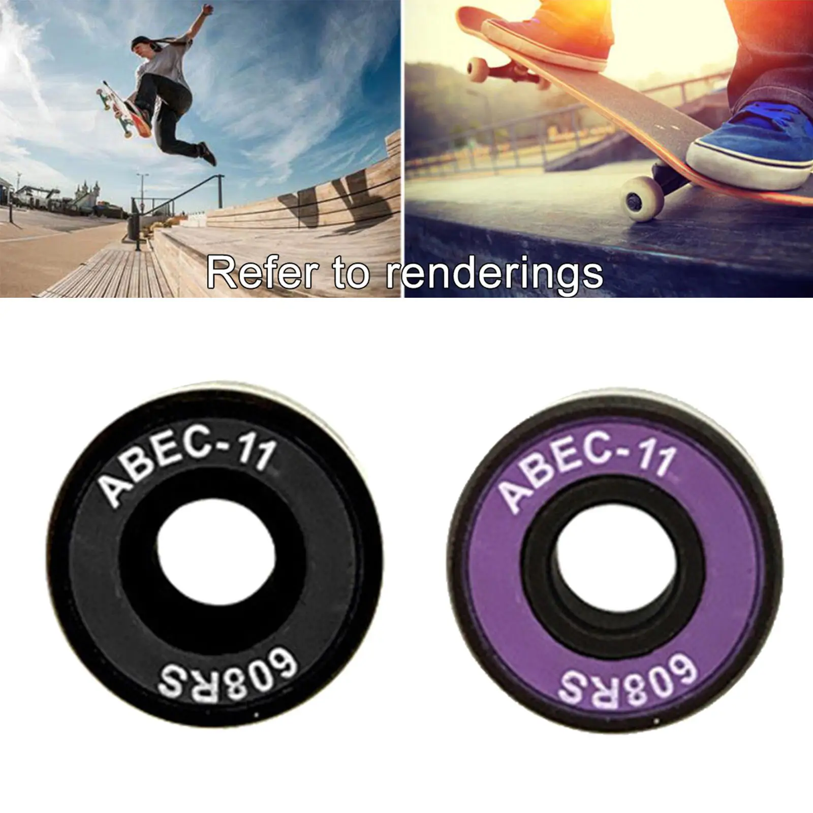 8 шт. 608RS ABEC 11 высококачественные роликовые коньки подшипник скейтборд колеса Beaing