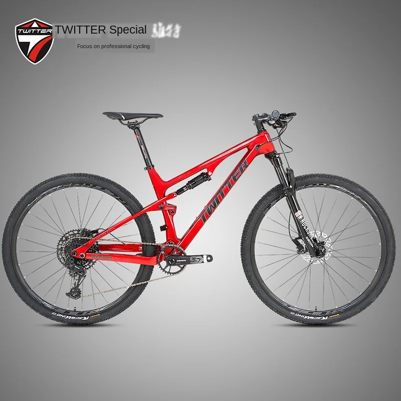 

BicycleCarbon Fiber Soft Tail Mountain Bike Double Shock Absorber All-Terrain Bicycle Adult Racing carbon bike road bike carbon