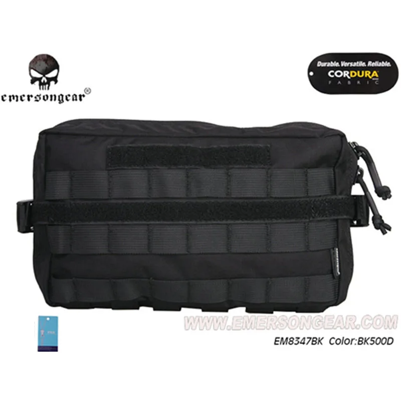BK Emersongear EDC Универсальный Чехол MOLLE военный охотничий компактный чехол тактический жилет чехол 500D Cordura нейлон Кемпинг Туризм - Цвет: BK