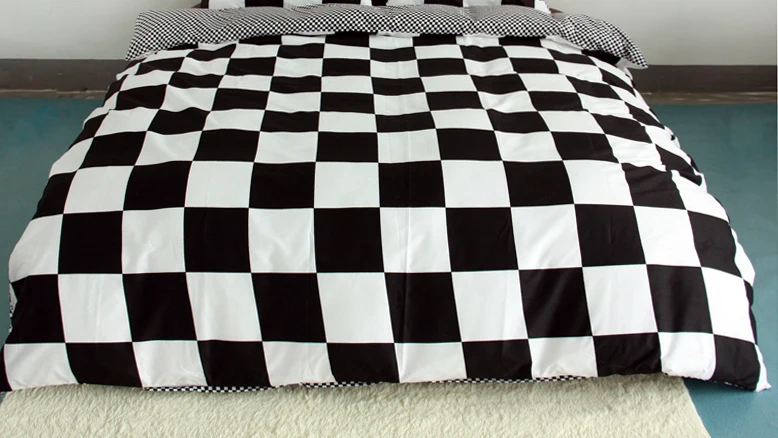 

1PC Duvet Cover 240x220 230x220 155x215 Quilt Cover Blanket Cover Bedding double Black and white grid