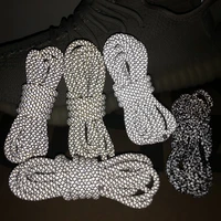350 v2 shoelaces 3 m reflective starry sky dark angel white mens and womens 5 mm thick personality shine original quality