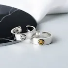 Кольцо в стиле ретро с лицом улыбки женское кольцо с улыбкой студенческие открытые Регулируемые кольца Индивидуальные ювелирные изделия