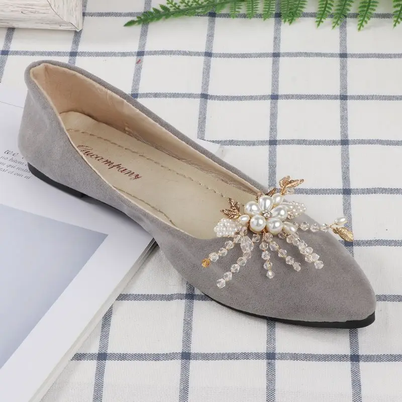 

Shoe Clip Crystal Pearls High Heel Decoration Beads Floral Charms DIY Shoes Women Lady Elegant Fashion Buckle Removable Clips