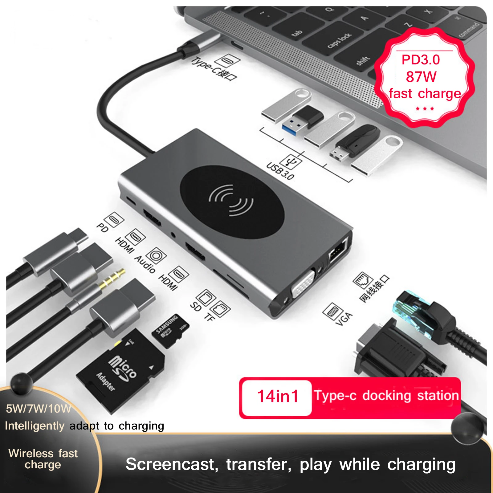 s15 in 1 usb c концентратор док станция