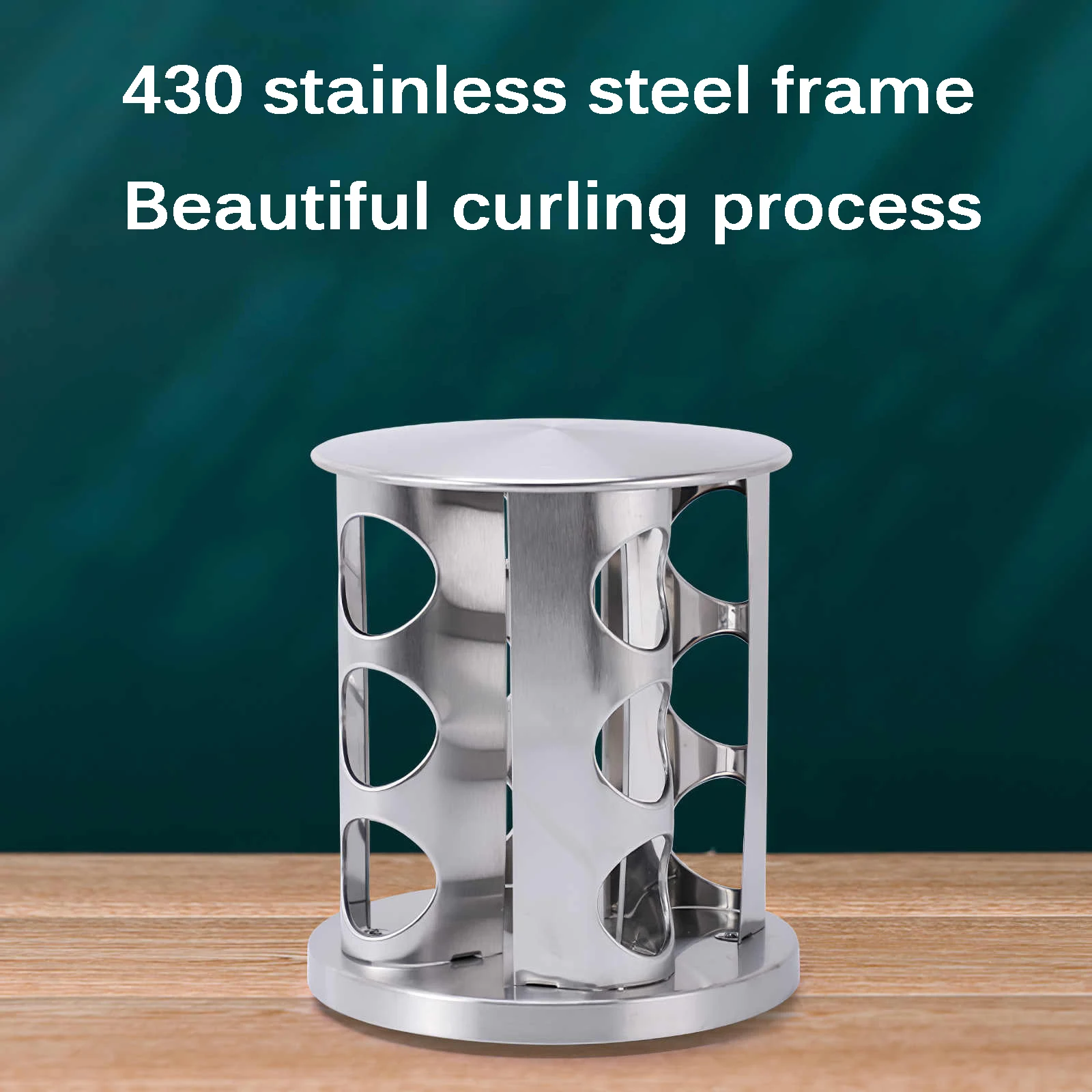 

Стойка для специй из нержавеющей стали, круглая стойка для специй, органайзер, столешница для специй с 12 банками для специй, для приправ, суш...