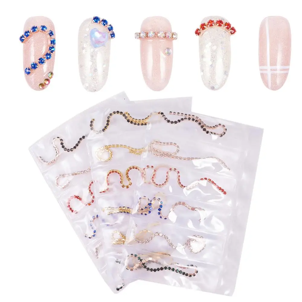 2020 Новый creater Стразы для ногтей цепи 100% стеклянная Закрытая чашка цепочкой