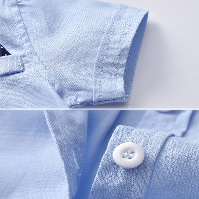 Solid Newborn Baby Boy Outfit Set Bow Formal Gentleman Suit for Toddlers Summer Sky Blue Romper + White Shorts Clothes for Baby