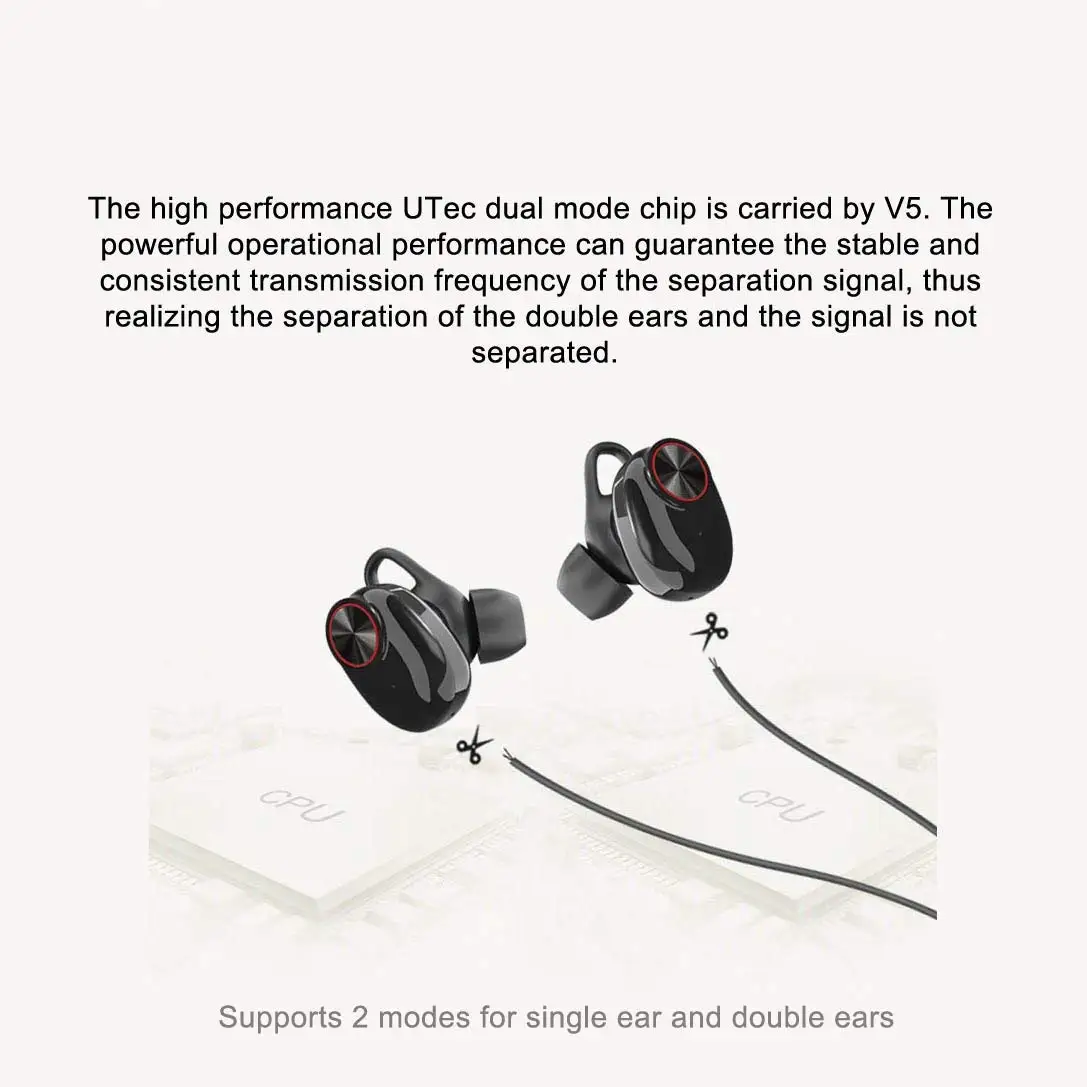 HBUDS V5 Мини Bluetooth наушники с микрофоном V5.0 шумоподавления для Iphone Xiaomi Samsung|Наушники