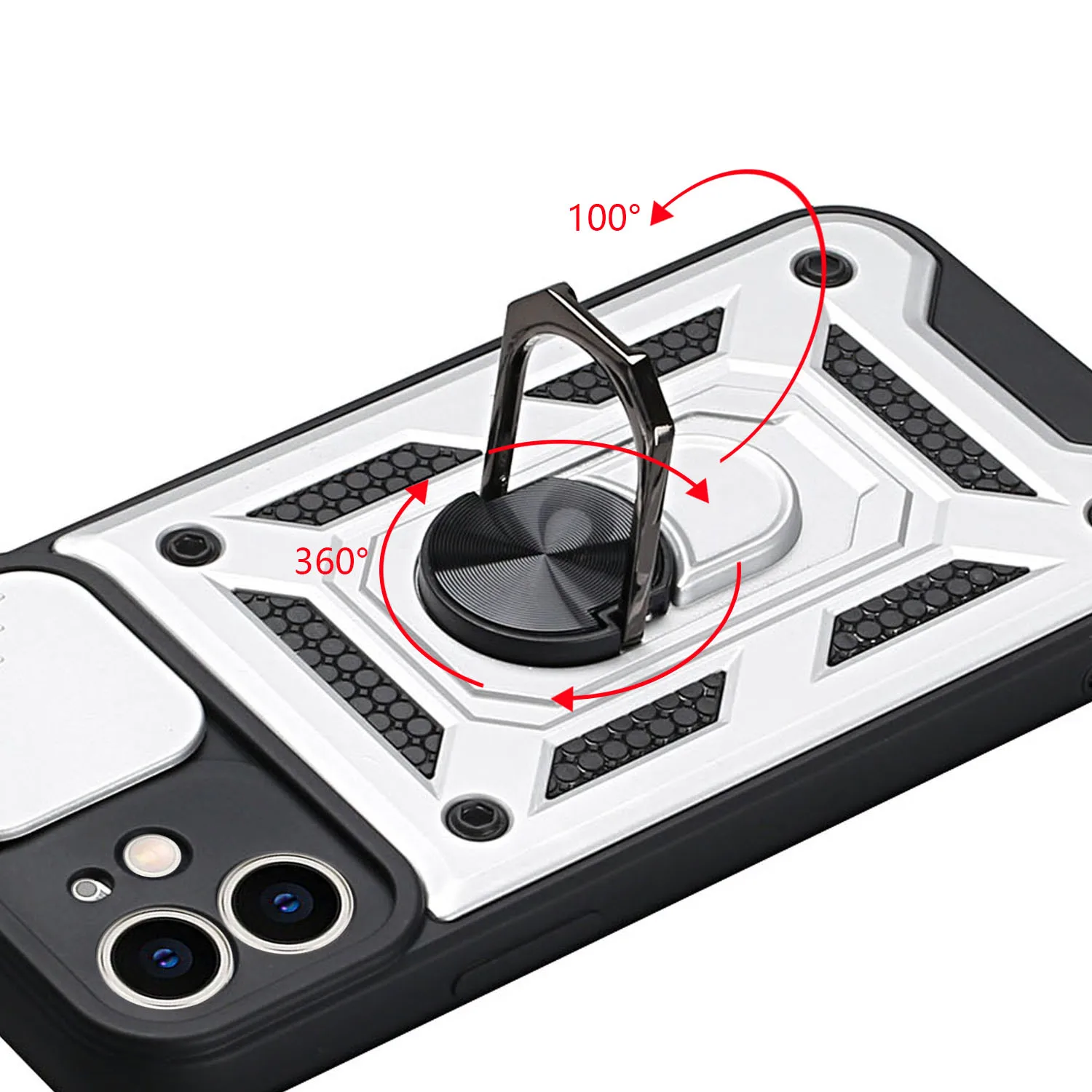 Ring Case Slide Camera Protector Hard Cover For Samsung Galaxy S21 S20 Plus Ultra A52 A72 A12 FE A51 A71 A31 Note 20 A02S M02S