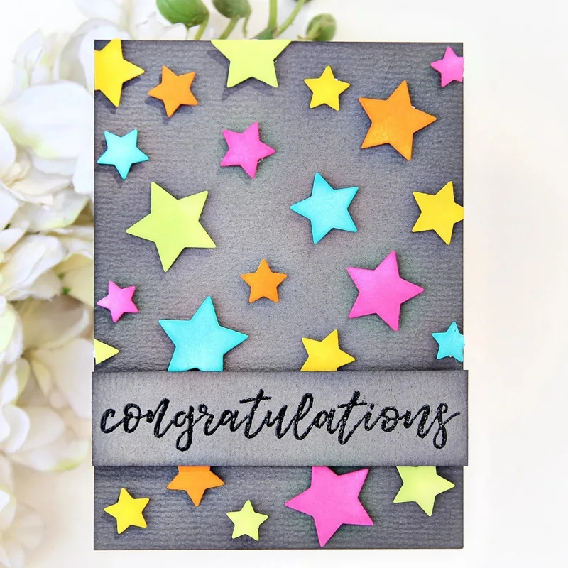 

Five-pointed star combination Silicone Stamps Seal for DIY scrapbooking photo album Decorative clear