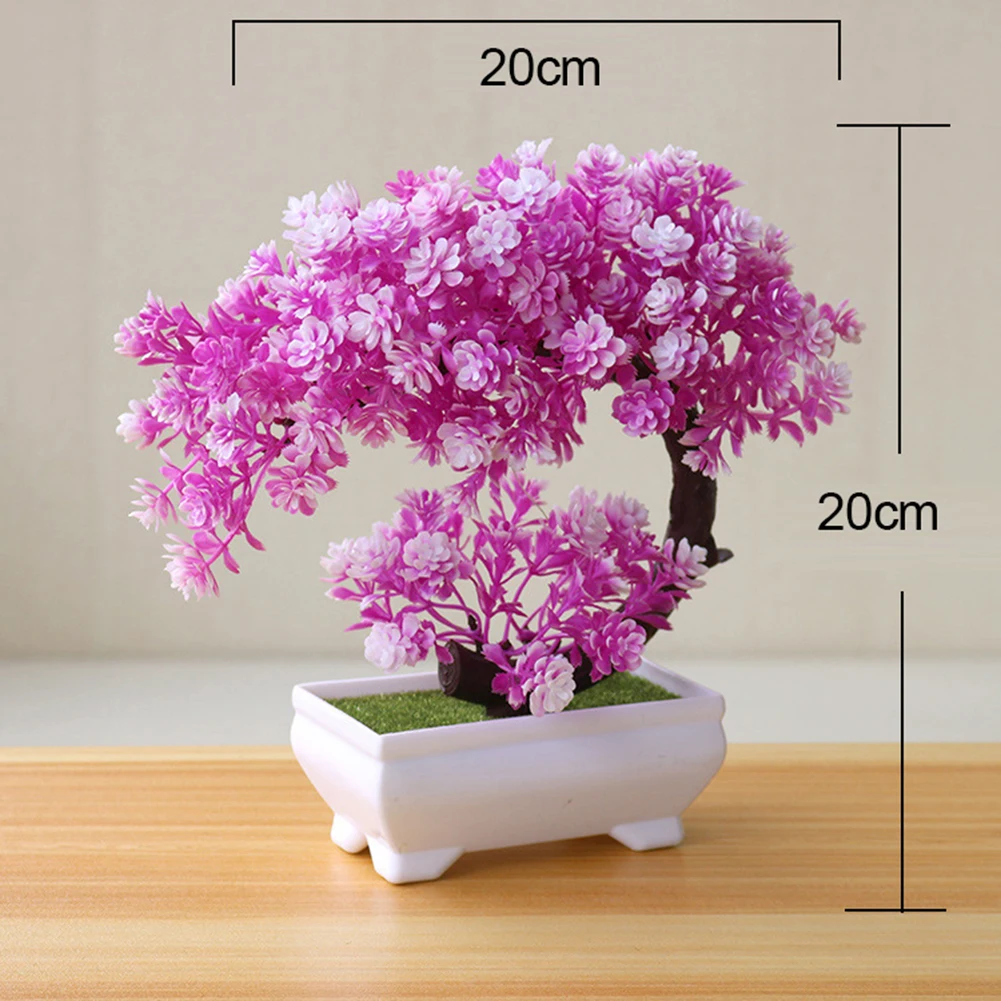 

1pc Artificial Plants Bonsai Simulation Small Tree Pot Plants Plastic Fake Flowers Potted Ornaments For Home Table Garden Decor