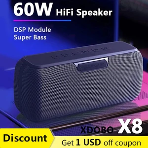 portable bluetooth speaker 60w big power wireless deep bass column tws stereo subwoofer music center boombox soundbar tf aux free global shipping