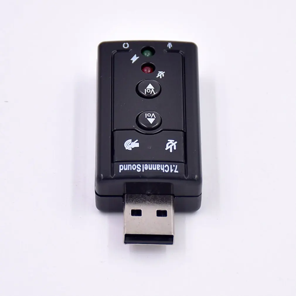7 1 Внешняя USB звуковая карта к разъему 3 5 мм аудио адаптер для наушников