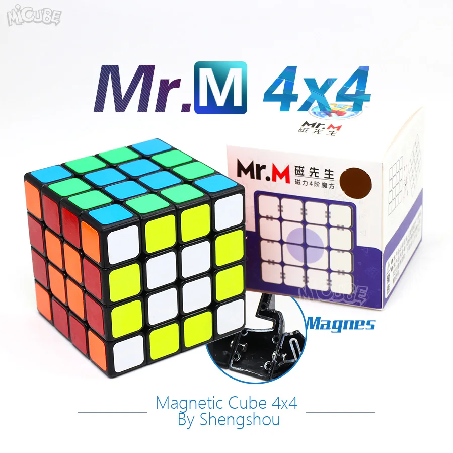 Магнитный куб Shengshou Mr.M 4x4 скоростной Magic 4x4x4 магнитное позиционирование Mrm 4 Magico 4*4