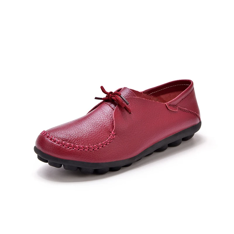 Женские мокасины из натуральной кожи на плоской подошве Новая повседневная