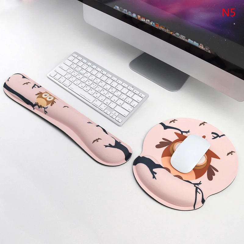 

1Pc Mouse Pad/1 Set Mouse Pad And Wrist Rest Ergonomic Mouse Pad Keyboard Wrist Rest Support Pad Cushion For Office Work Support