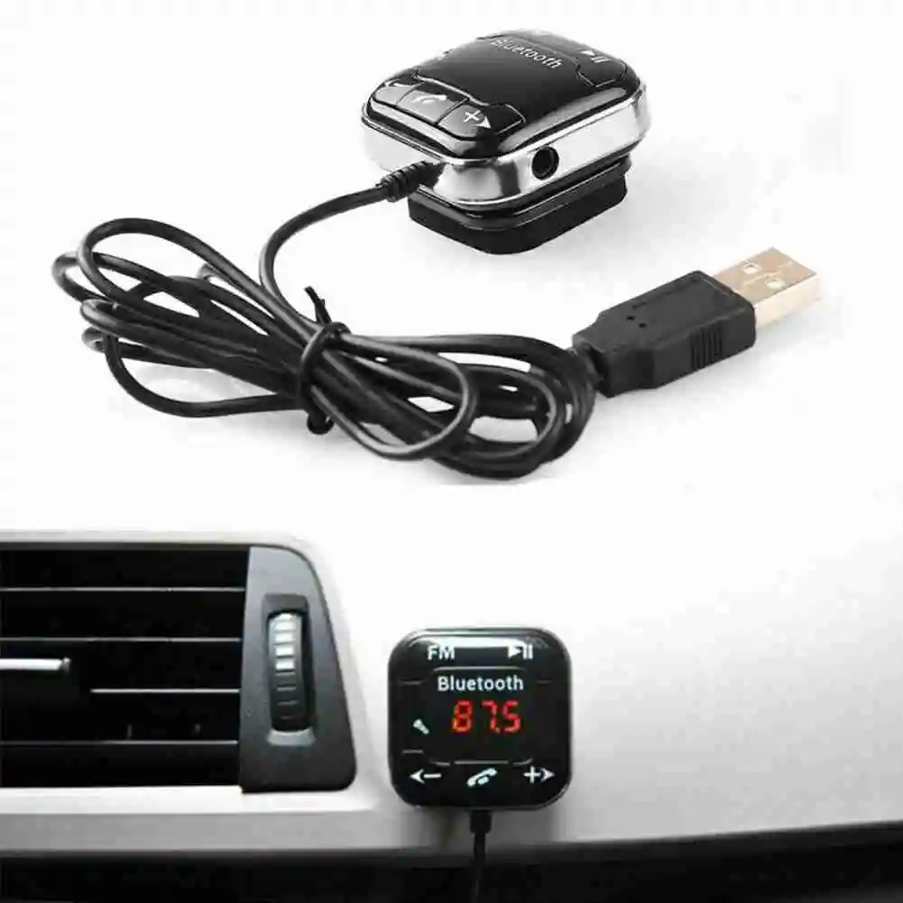 Автомобильный комплект FM передатчика беспроводной Bluetooth SD передатчик AUX ЖК