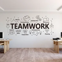 teamwork with details vinyl wall sticker for office wall art decor new company opening gift large decor