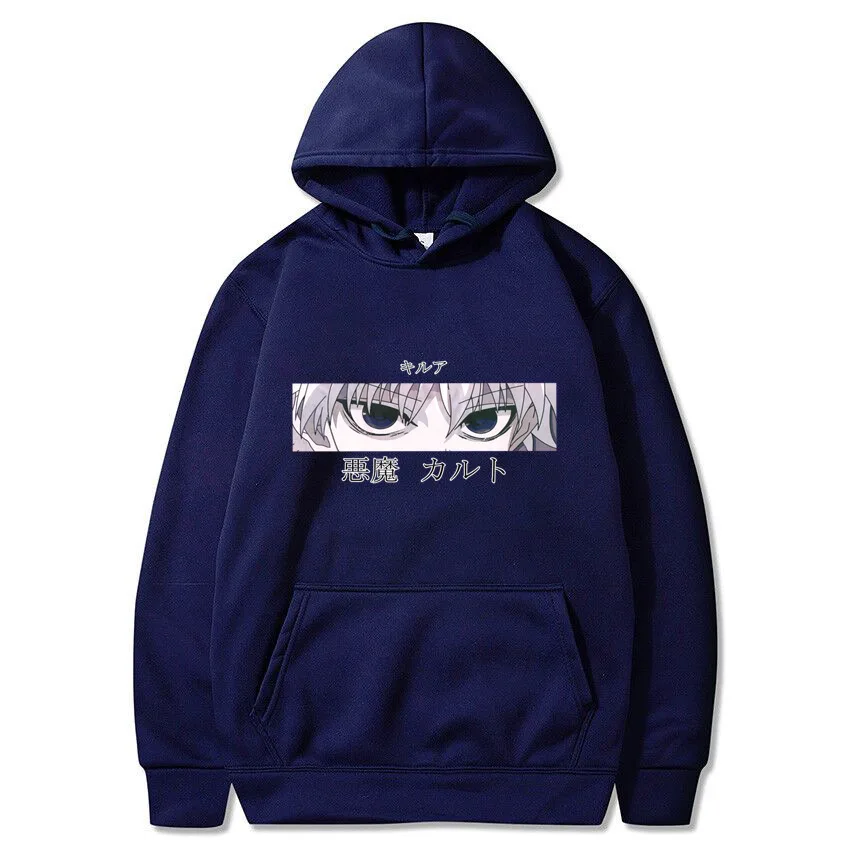 

2021 Spring New Couple Hoodie X Hunter Harajuku Sweater Evil Eye 3D Printing Anime Street Fashion Men's and Women's Pullover