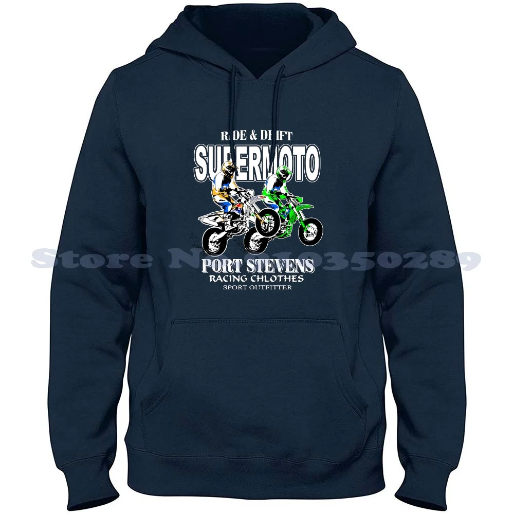 

Supermoto Racing Long Sleeve Hoodie Sweatshirt Supermoto Motocross Moto Cross Supercross Enduro Motorcycle Motorcyclist