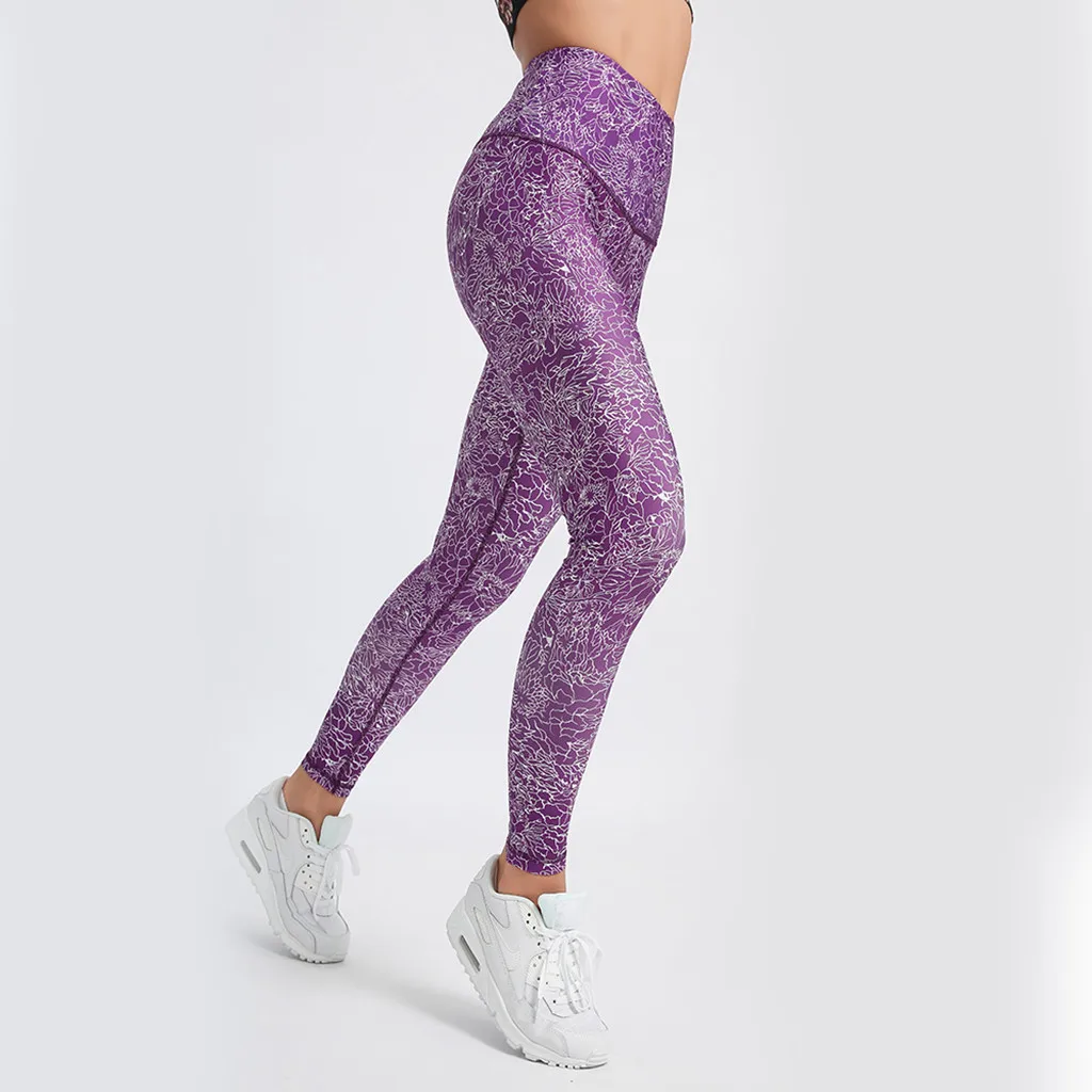 Штаны для йоги с завышенной талией спортивные Леггинсы фитнеса женские колготки