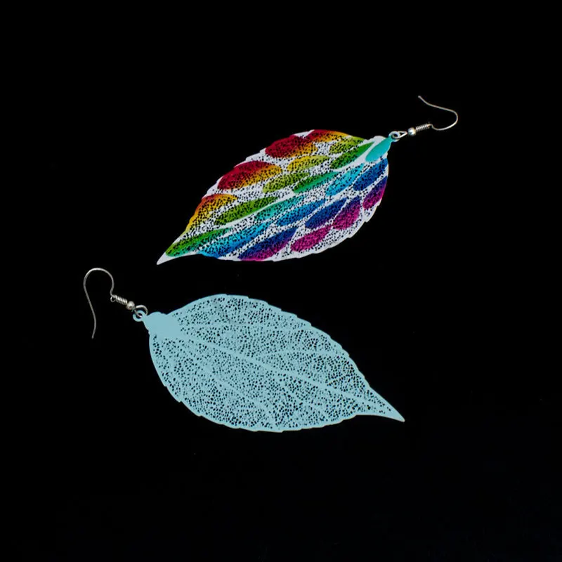 

Leaf-Shaped Earring Retro National Style Accessories Vintage Designer Crochet Earrings Ethnic Tribal Indian Jewelry Wholesale