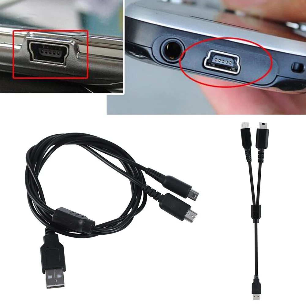 Mini SUB конекторы 1 2 м в USB зарядное устройство Кабель питания для синхронизации