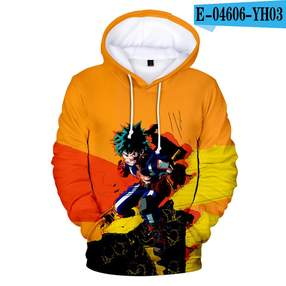 

My Hero Academia 3D Hoodie Sweatshirt Anime Harajuku Fashion Clothing Autumn High Quality Hip Hop Children's Casual Pullover
