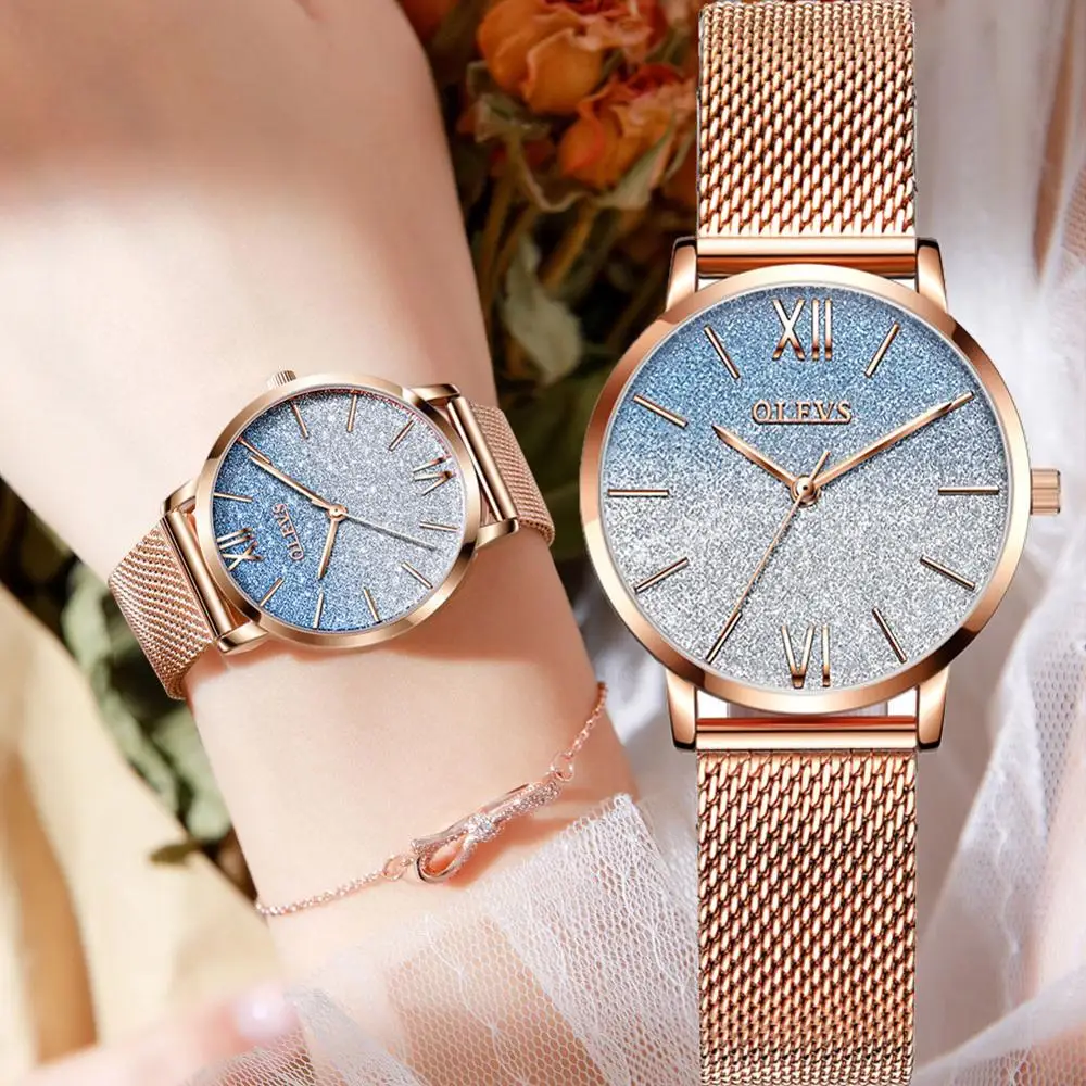 

Часы женские из нержавеющей стали, розовое золото