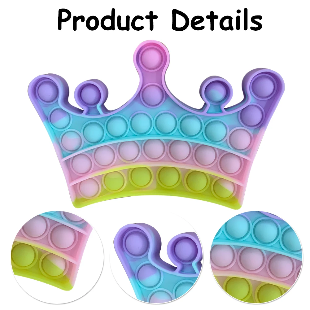 

Fidget Toys Crown Shape Game for Adult Kid Bubble Fidget Sensory Toy Autism Special Needs Stress Reliever Figet Speelgoed