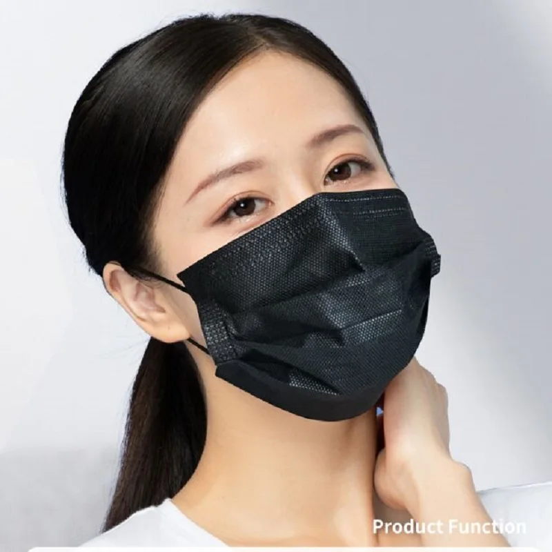

Черная медицинская маска, 3-слойная защитная маска для рта, одноразовая маска для лица, хирургическая маска, маски, Нетканая дышащая маска ...