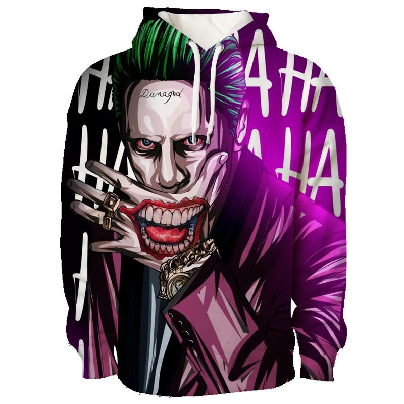 

Fashion Brand Hoodies Man New 2020 3D JOKER Printing Streetwear Hoodie Hip Hop Hoody Man Tops Oversized Pullovers Sweatshirt