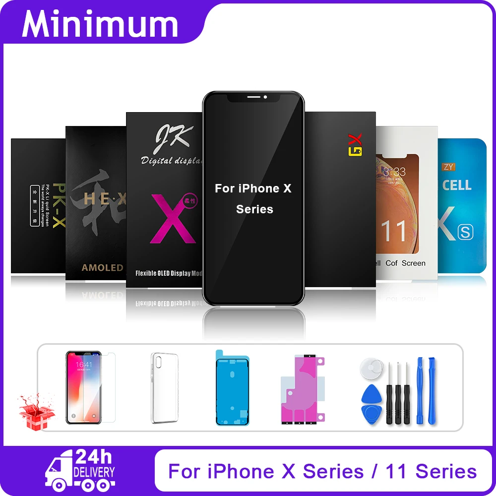 

GX JK RJ HE ZY PK Incell TFT OLED For iPhone X Xs Max XR LCD Display Touch Screen Digitizer Assembly For iPhone 11 Pro Max