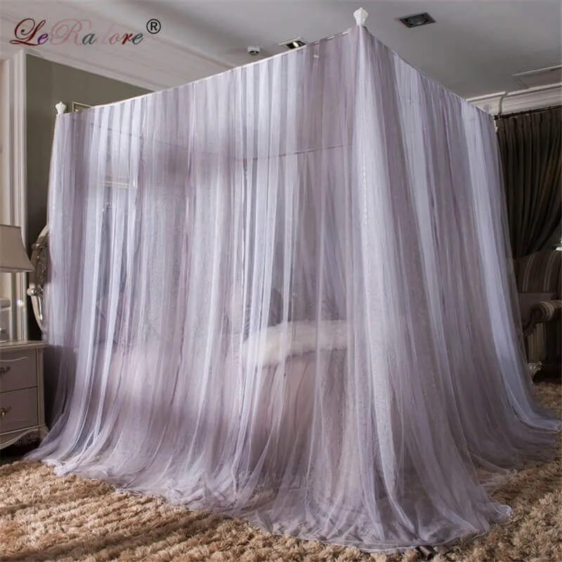 LeRadore 2019 New Mosquitera for Men Bed Insect Net Mosquito Netting Curtains 3 Openings Double King Super Size | Дом и сад