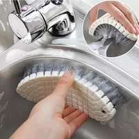 bendable kitchen sink cooktop cleaning brush soft bathtub corner tile brush multipurpose home kitchen bathroom cleaner tools