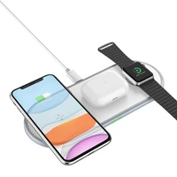 3 in 1 wireless charge dock foriwatch for airpads ultrathin desk qi phone charger stand
