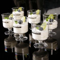 20pcs dessert cups mini clear plastic reusable tasting party desserts appetizers mousse jelly yogurt baking serving salads bowl