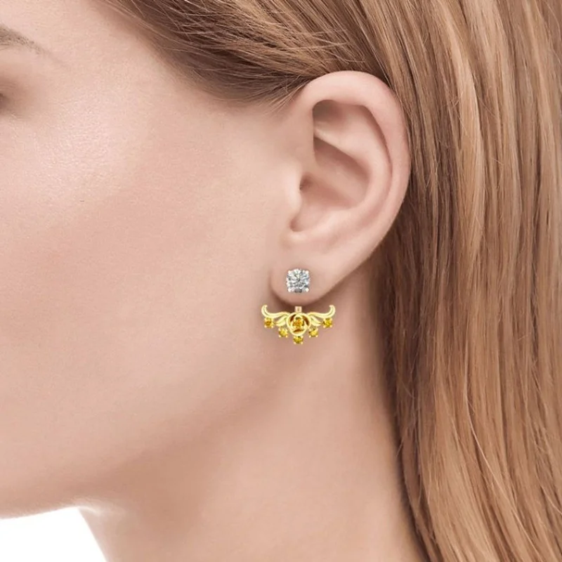 

Fashion women's exquisite golden tassel luxury bride engagement wedding jewelry prom jewelry Valentine's day gift wholesale