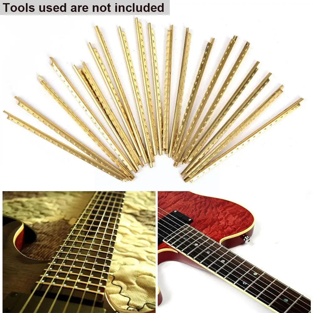 

Шкала для гитары подходит для различных гитар, металлический латунный музыкальный инструмент для гитары с белым ладом, аксессуары Z3e8