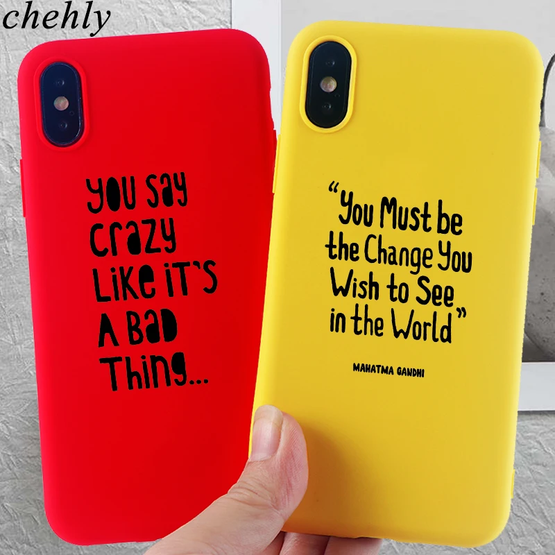 Модный чехол для телефона с надписью iPhone 6s 7 8 11 12 Plus Pro Mini X XS MAX XR SE чехлы мягкие