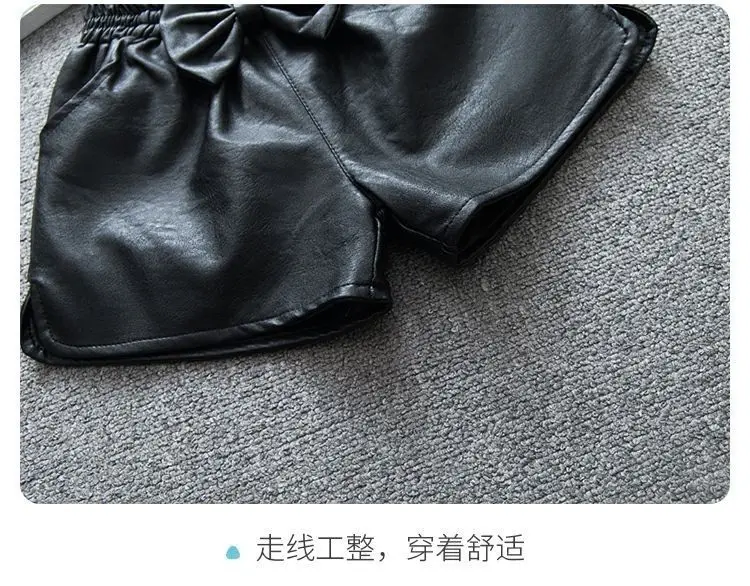 Бархатные леггинсы для девочек новинка весны 2021 кожаные брюки P4439 | Детская