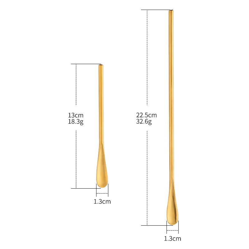 4 шт. медовая Золотая ложка с длинной ручкой для перемешивания чая и кофе | Дом сад
