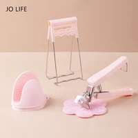 jo life bowl clip anti scalding dish clip hot bowl holder clamp pot pan gripper heat resistant gloves silicone insulated pad