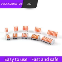 mini fast wire cable connectors universal compact conductor spring splicing wiring quick connector push in terminal 212
