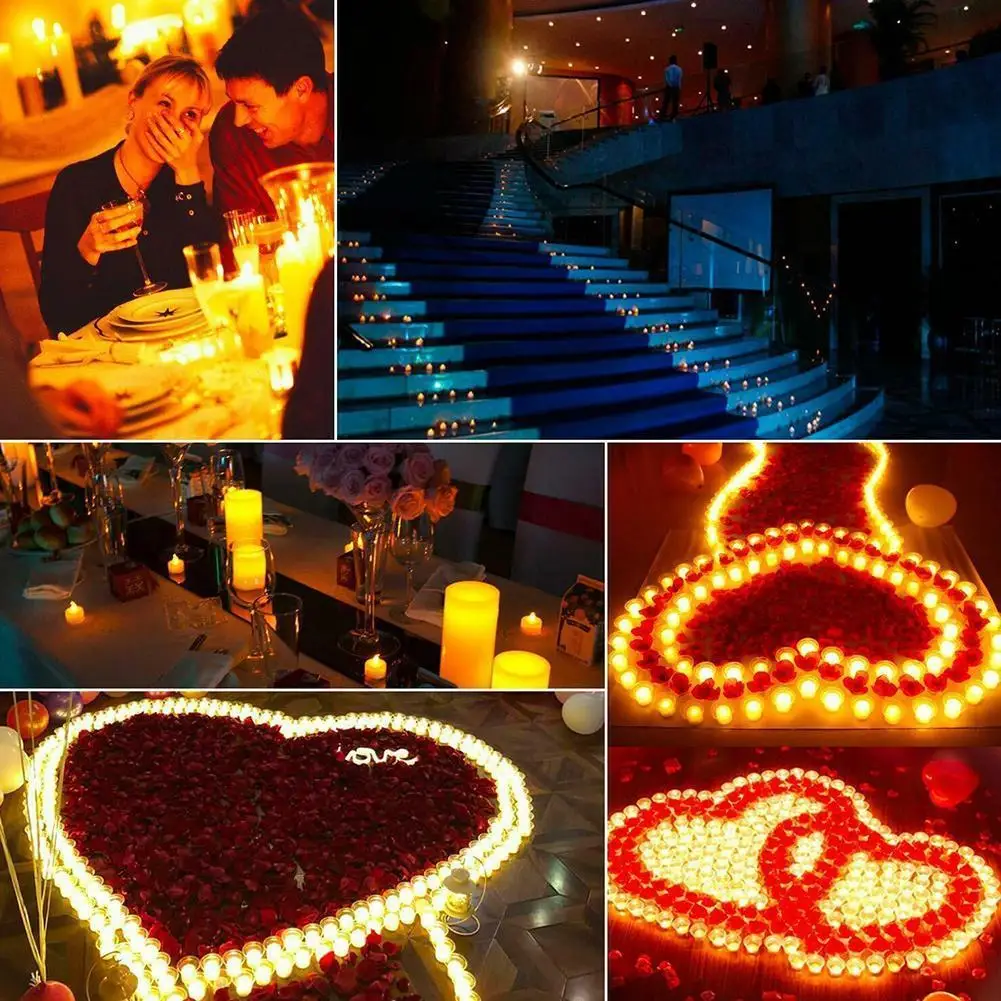 

Flameless LED Candles Flickering Candle Battery Operated Flashing Simulation Flickering Home Tea Light Flame C0V3