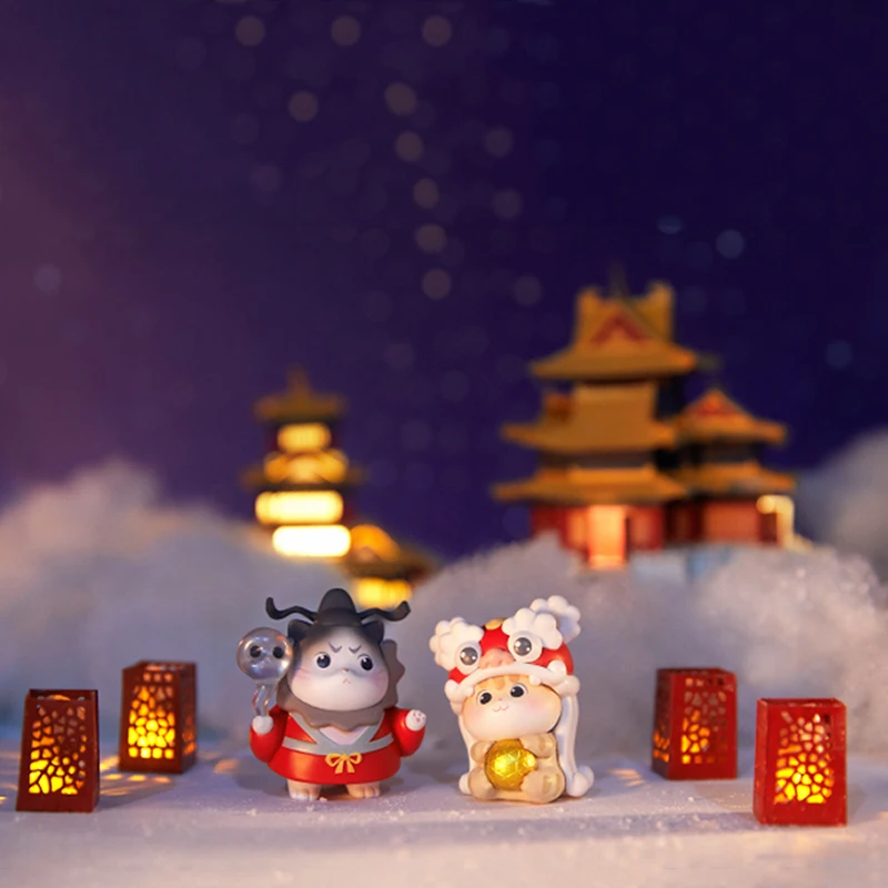 

The Palace Museum Chinese Style Cute Auspicious Sign Lucky Cat Blind Box Doll Figure Toy Interior Decorations for Girl Gift