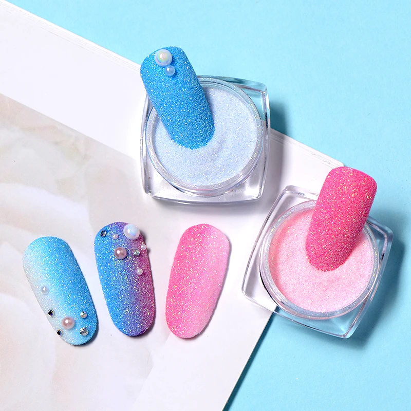 1 коробка голографический блестящий для ногтей порошок Сияющий сахар Блестящий