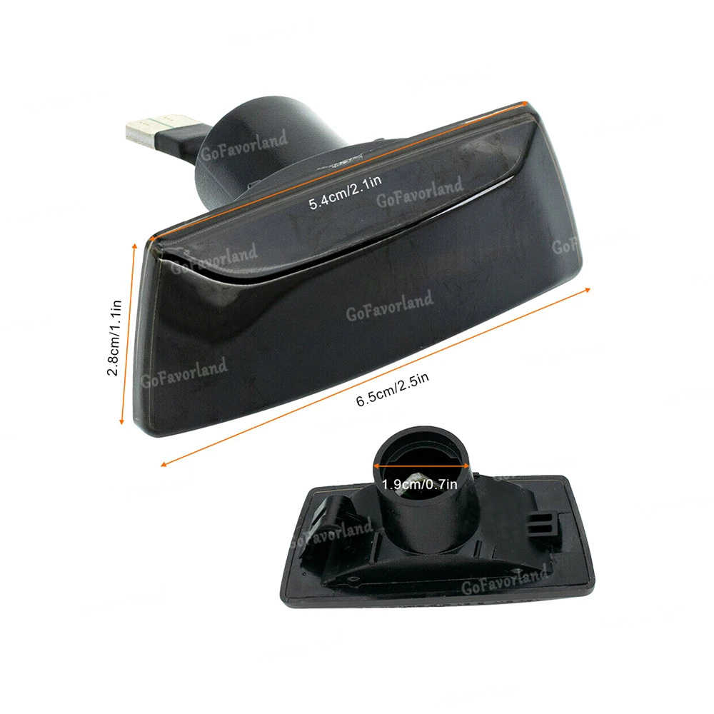 2 шт. динамический Боковой габаритный фонарь поворота светильник