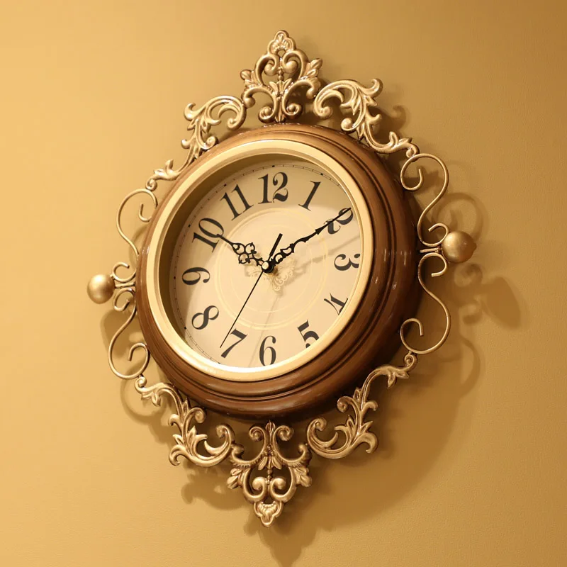 

Reloj de pared grande Retro, silencioso, Vintage, para sala de estar, clasico, decoracion del hogar, decoraciones de pared